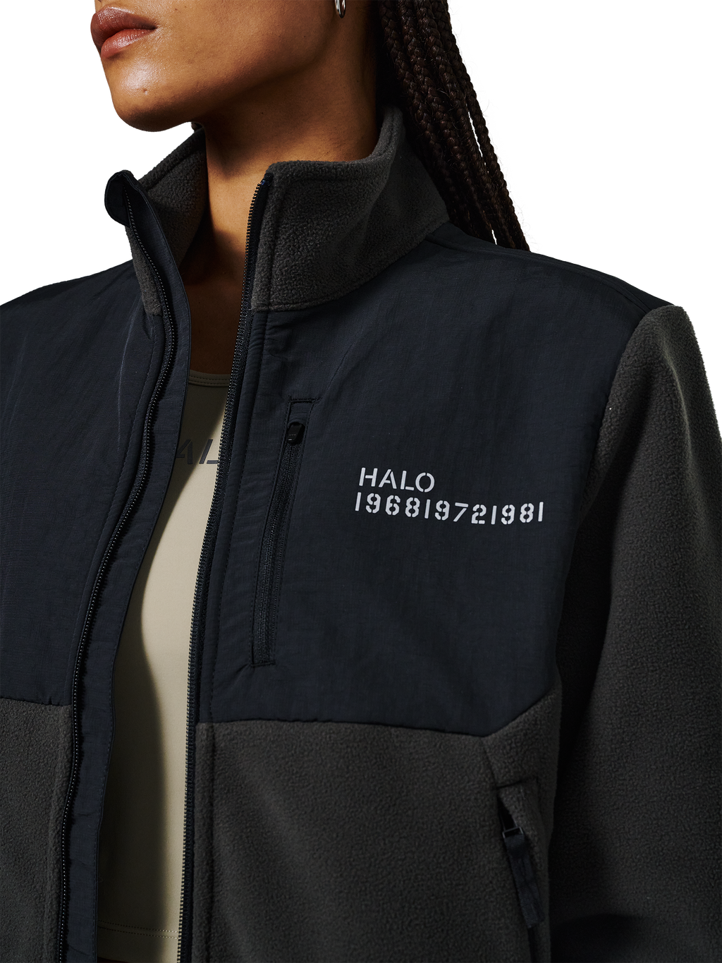 HALO BLOCKED ZIP FLEECE