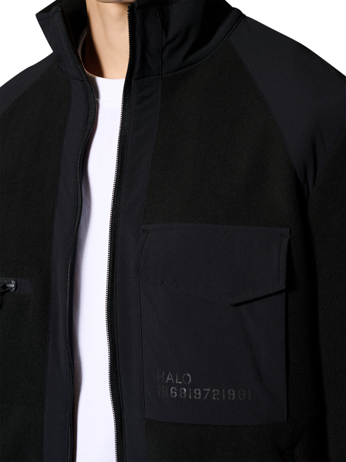 HALO PANELED FLEECE JACKET