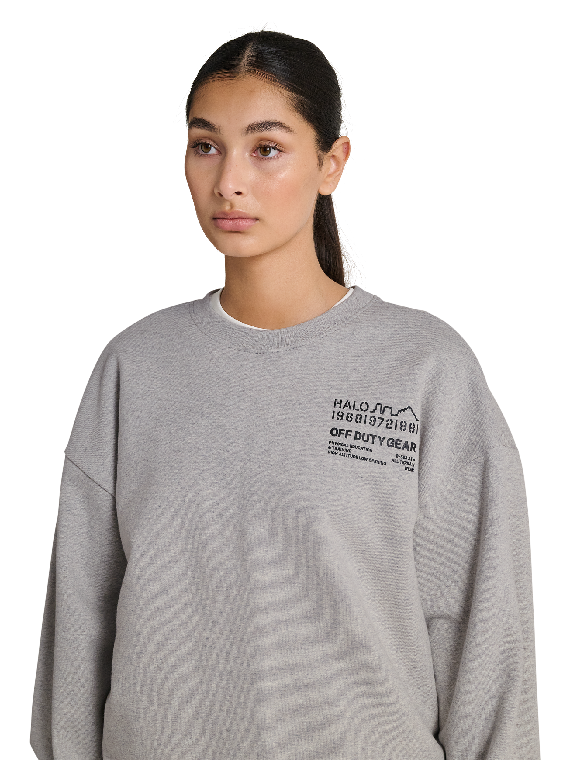 HALO GRAPHIC BOXY CREW
